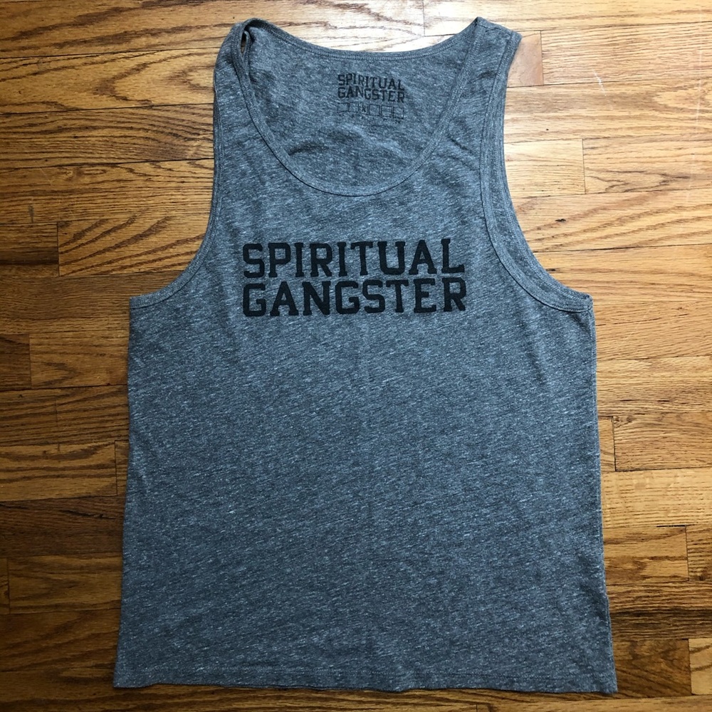 Spiritual Gangster Men’s Medium Gray Tank Top